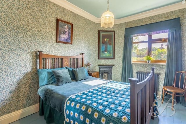 The second bedroom at the £385,000-plus bungalow  is smaller than the first, but no less charming. It has coving to the ceiling, a cast-iron radiator and a window to the side of the property.