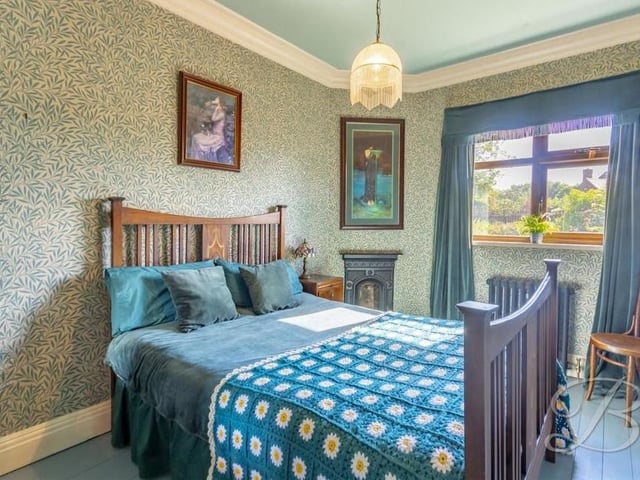 The second bedroom at the £385,000-plus bungalow  is smaller than the first, but no less charming. It has coving to the ceiling, a cast-iron radiator and a window to the side of the property.
