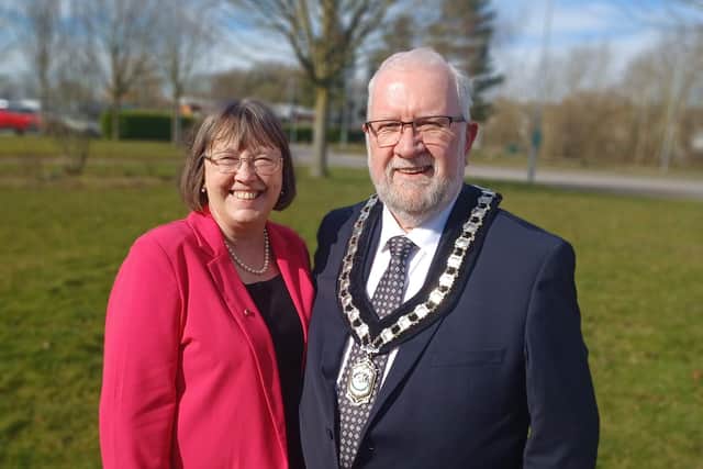 Pictured is the new Council Chair, Councillor Duncan Haywood and his wife Jane Haywood