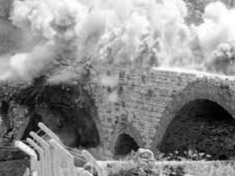 This photo was taken during the demolition of the viaduct on Quarry Lane, Mansfield, in 1970. Many residents have lamented its loss, describing the landmark as 'beautiful' and a 'masterpiece'.