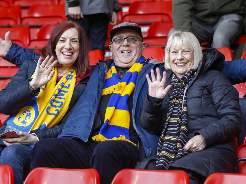 Mansfield Town fans at the defeat to Walsall.