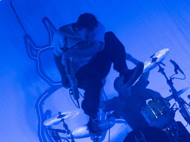 Wunderhorse frontman Jacob Slater takes to the air.
