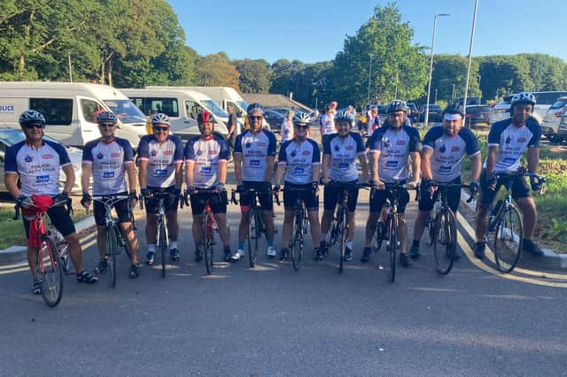 Officers from Nottinghamshire Police were among 26 riders who donned their helmets and cycling shorts for the weekend event