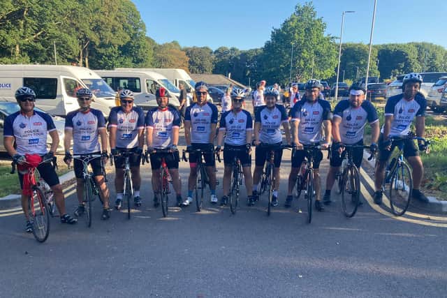 Officers from Nottinghamshire Police were among 26 riders who donned their helmets and cycling shorts for the weekend event