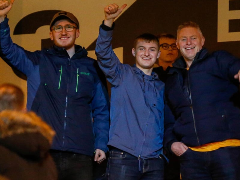 Mansfield Town fans ahead of the 3-1 defeat at Port Vale.
