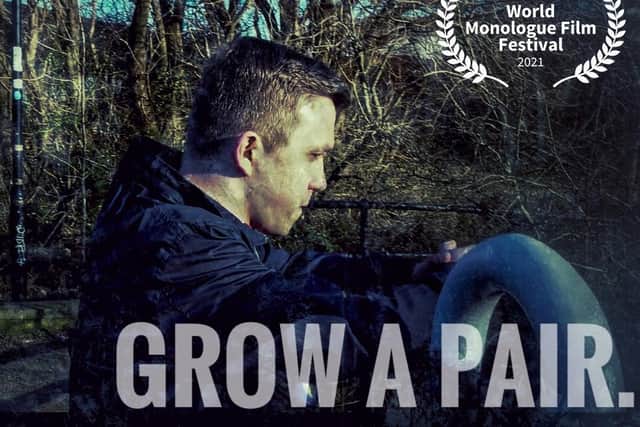 'Grow A Pair', the short film, created by Connor and Lucy, that is a finalist at the World Monologue Film Festival.