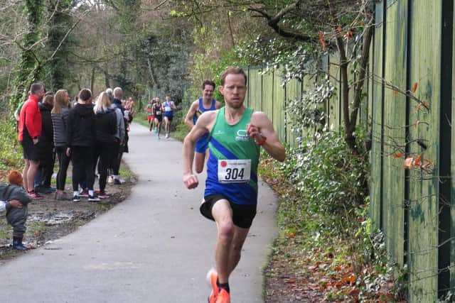 Dan Nugent on his way to success in Telford.