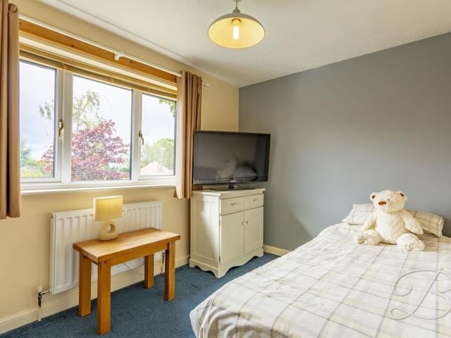 Even teddy approves of the fourth bedroom, which overlooks the back of the house. Again, it benefits from a fitted wardrobe and carpeted floor.