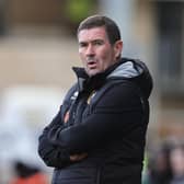 Mansfield Town manager Nigel Clough looks on during the Sky Bet League One match between Northampton Town and Mansfield Town at Sixfields on November 08, 2025 in Northampton, England. (Photo by Pete Norton/Getty Images)
