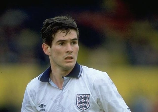 Nigel Clough playing for England B against Iceland at Wembley Stadium on April 1991: