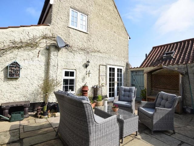 Another view of the private courtyard, which is the ideal spot to entertain guests.
