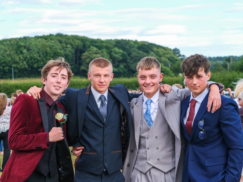 Danny Smith, Reuben Beck, Kodie Nelson and Harley Wright at The Brunts Academy Year 11 Prom.