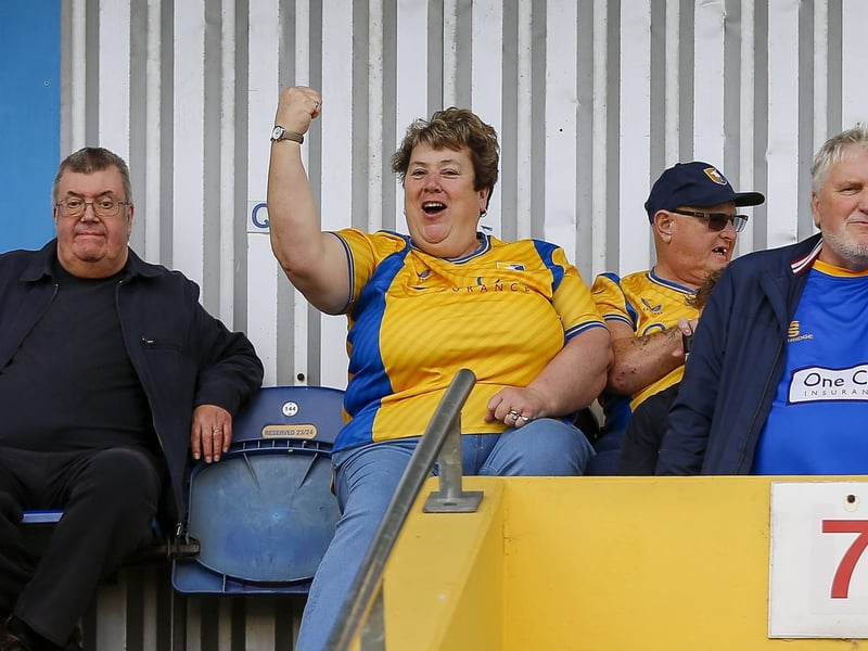 Mansfield Town fans at the draw with AFC Wimbledon.