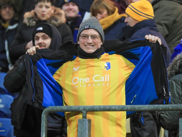 Mansfield Fans during the Sky Bet League One match against Lincoln City FC at the One Call Stadium, 18 Feb 2025, Photo credit Chris & Jeanette Holloway / The Bigger Picture.media : Mansfield Town slipped to another defeat as their poor form goes on.