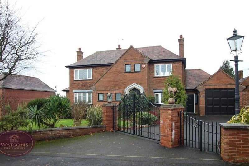 This individual three-bedroom house on Nottingham Road, Selston, which comes complete with a two-acre field, has a guide price of £425,000 with Kimberley and Eastwood estate agents Watsons.