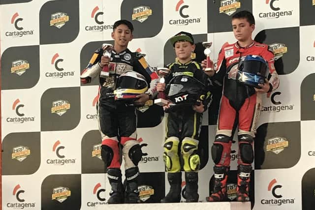 Joshua Williams tops the Spanish podium last weekend.