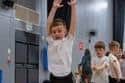 Children from Bilsthorpe Flying High Academy at Kirkby Leisure Centre.