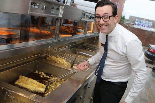 The Jolly Fryer - Theo Tsiolas fries up his foot-long pigs in blankets