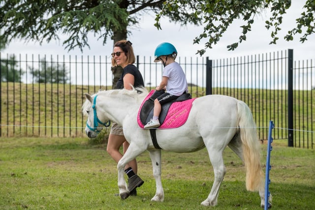 Pony rides were enjoyed by children throughout the afternoon.