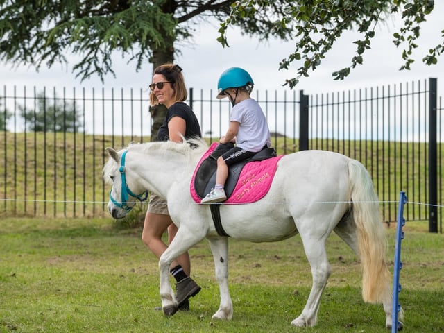 Pony rides were enjoyed by children throughout the afternoon.