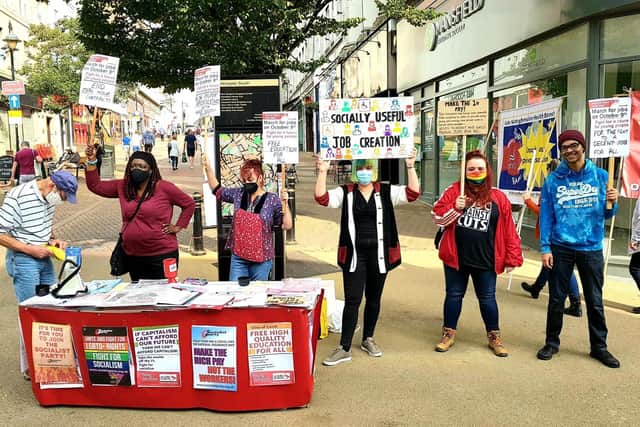 Campaigners set out to spread the message of the Youth Fight for Jobs movement