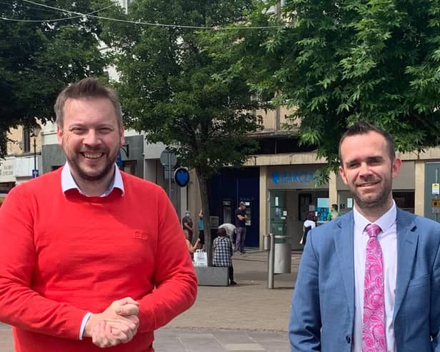 Craig Benford and John Morley want to help businesses in the Mansfield area bounce back through their Shout Out to Help Out campaign