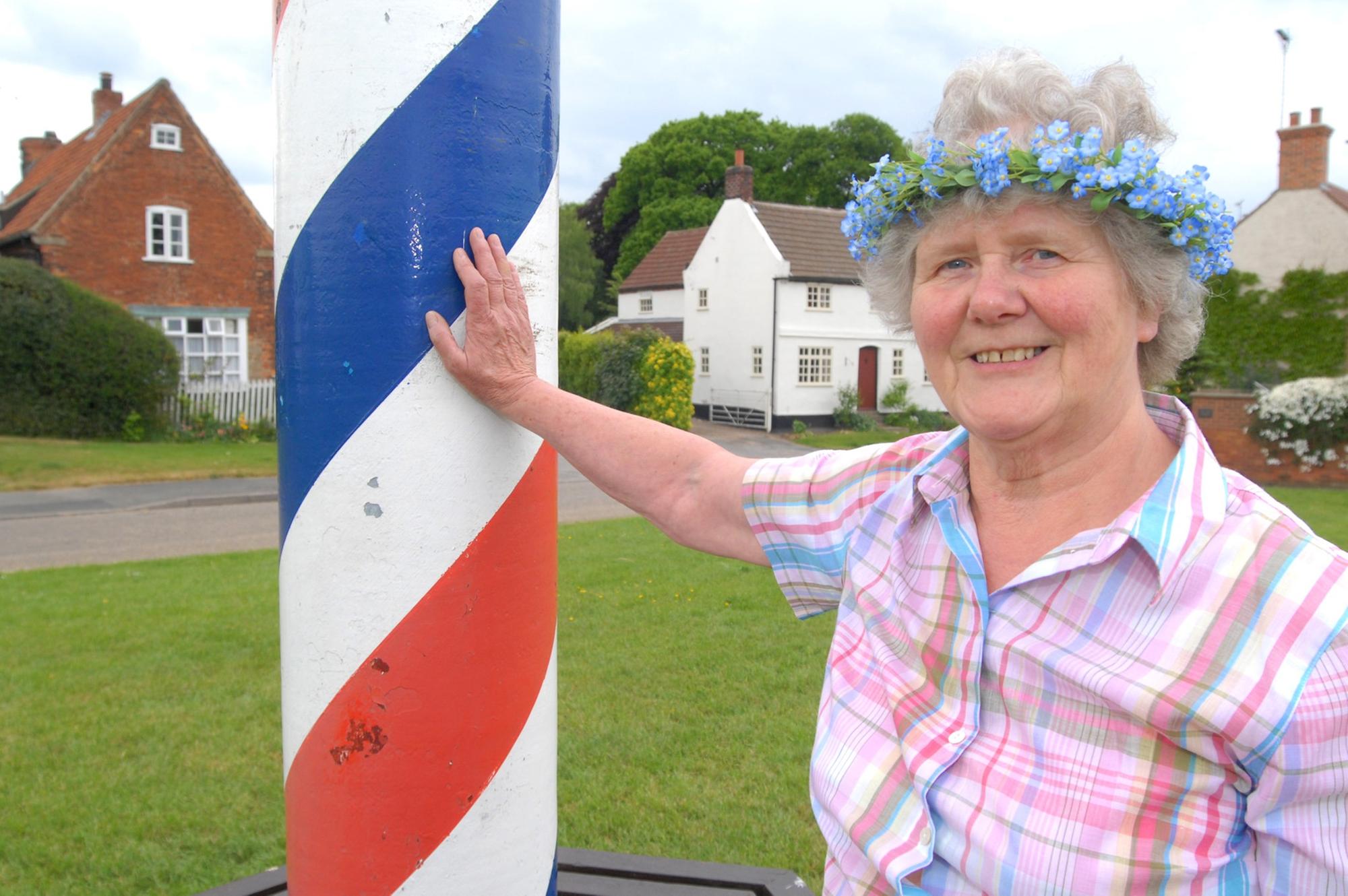 Jean Crofts, May Queen of 1956 in Wellow.
