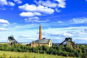 The Victorian landmark buildings, including the headstocks, that have been preserved at the Pleasley Colliery site.