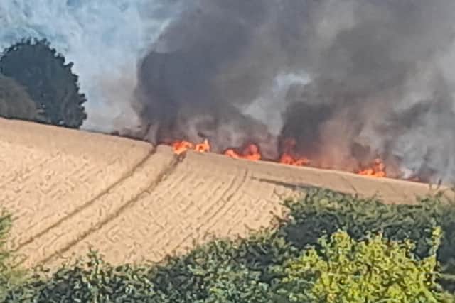 There was a large fire at Portland Park in Kikrby. Photo by Rob Hutchinson