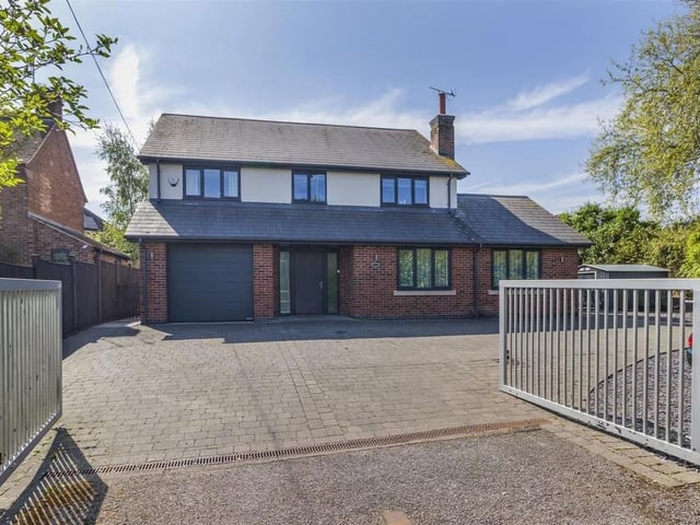 The Corner House occupies a good sized corner plot extending to circa 0.20 of an acre, set back from Dale Lane behind an established hedgerow boundary frontage which extends round to the side and rear of the property boundary. Remote controlled electric gates open onto a large block paved driveway and integral garage providing off road parking for numerous vehicles