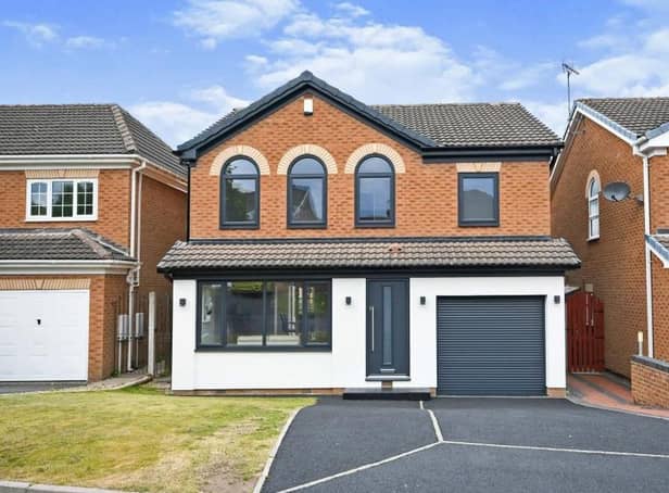 Offers of more than £310,000 are being invited by estate agents Purplebricks for this appealing four-bedroom family home on Carisbrooke Close in Kirkby.