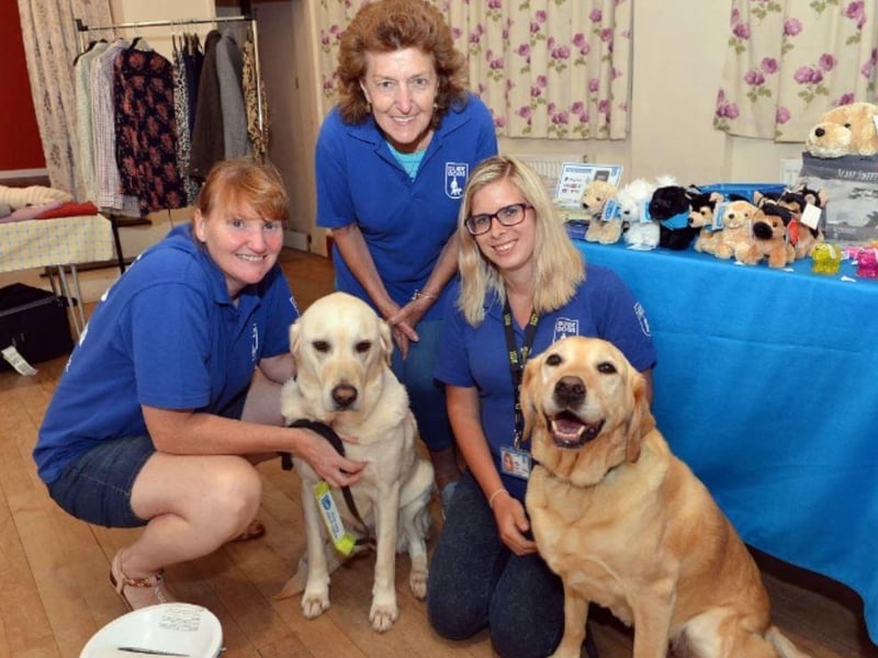 Geanie and Jingle were popular stallholders on the Guide Dogs stall at Ironville family fun day in 2019.