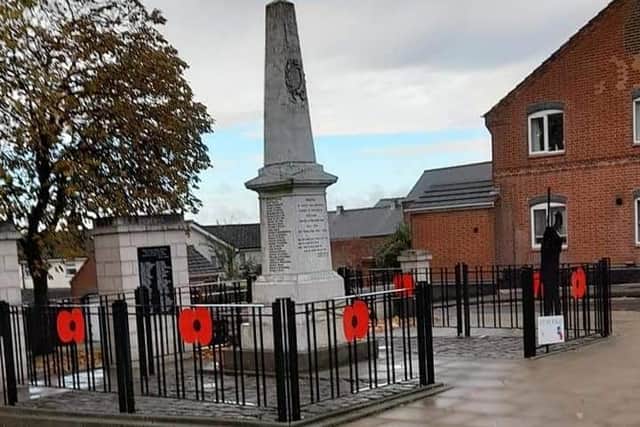 Eastwood Town Council has adorned the town's war memorials with large poppies ahead of Armistice Day.