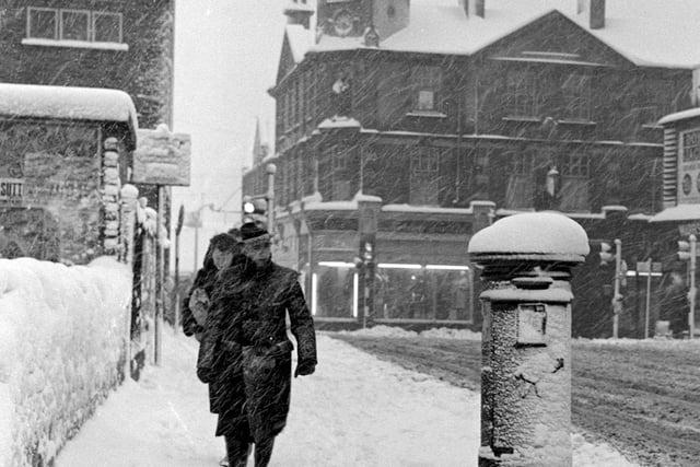 Clumber Street snow in the sixties. 1961.