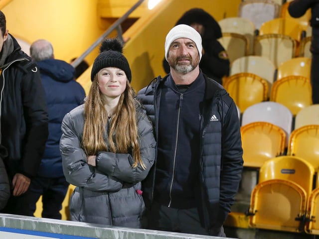 Mansfield Town fans are pictured before the defeat to Bradford City.