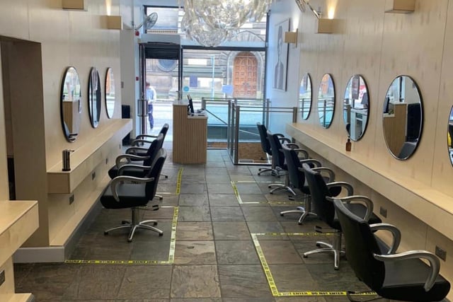 Medusa salons around the Capital have undergone a revamp in lockdown and have brought in floor markings as part of their measures