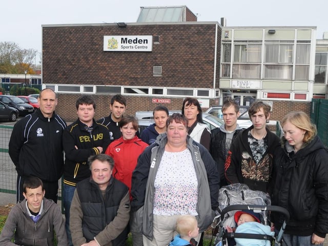 Users of the Meden Sports Centre campaigned to save the centre.