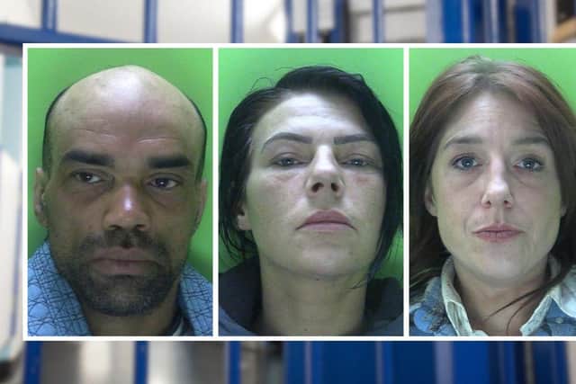 Following inquiries, Jaycie Brown, aged 35, of Greenwood Avenue, Mansfield, Collins Fearon, aged 53, of no fixed address, and Dominique Mason, aged 35, of Outram Street, Sutton, were charged in relation to the incident which happened on the night of May 15. Photo: Nottinghamshire Police