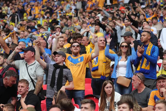 MAY -- thousands of Mansfield Town fans packed into Wembley Stadium for the League Two promotion play-off final against Port Vale.