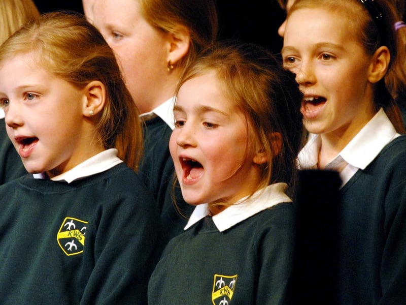 Kirkby Woodhouse Primary School taking part in the Mansfield Music and Drama Festival in 2008