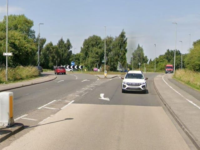 Hucknall by-pass close to Wood Lane island.