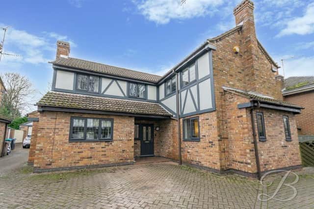 This four-bedroom property on Kings Lodge Drive, Mansfield has the look of a Tudor mansion on the outside -- and is a wonderful family home on the inside. It is on the market for £450,000 with estate agents BuckleyBrown.