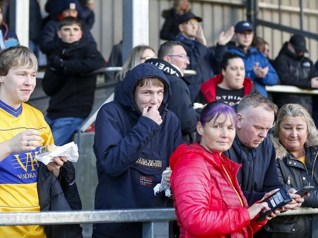 Mansfield Town fans who watched the 1-0 win at Barrow.