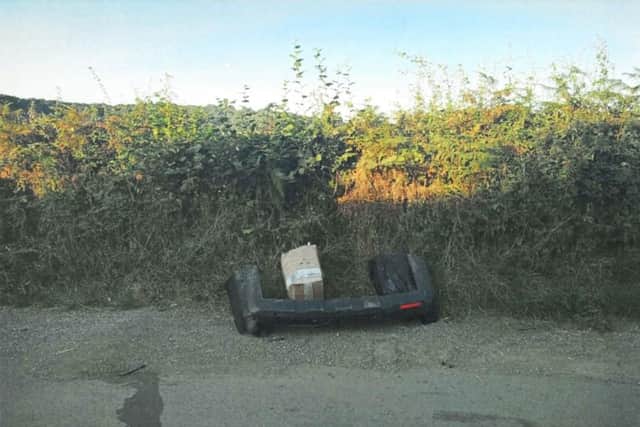 The waste consisted of carboard boxes, a vehicle bumper and refuse sack