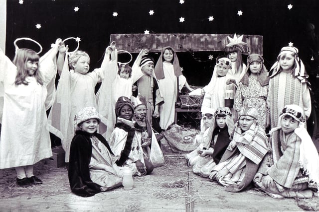 Carfield Infants School, Sheffield, perform their nativity play in December 1970