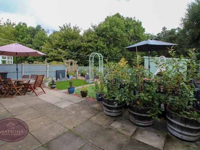 Let's have a look outside the £250,000-plus bungalow now. The delightful garden at the back is a key selling feature and has been beautifully maintained by the current owners.