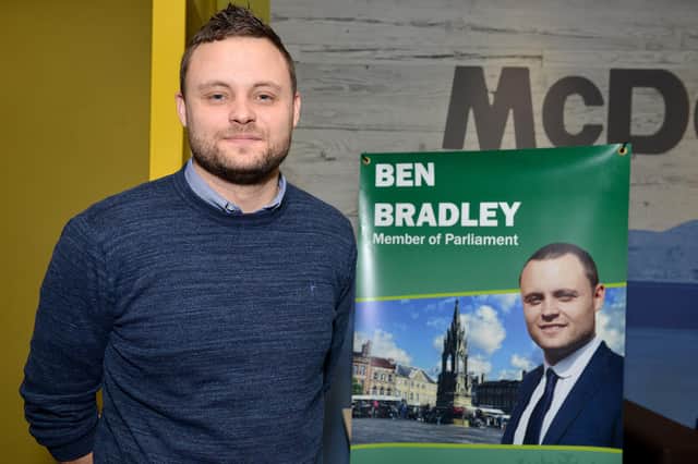 Mansfield's MP Ben Bradley, who is standing at the county council elections next month.