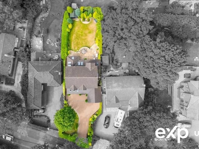 The property is located on a substantial plot