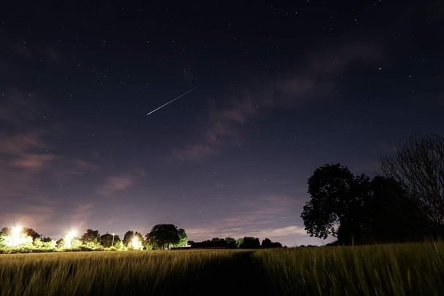 A stunning night shot of Mansfield skies over the field on Abbott Road using a canon M50.