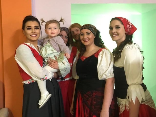 Cast members backstage during Peter Pan in 2020.